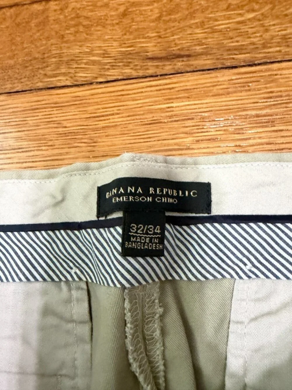 Banana Republic Mens Emerson Chino Pants Sz 32x30 Gray 100% Cotton Twill Preppy